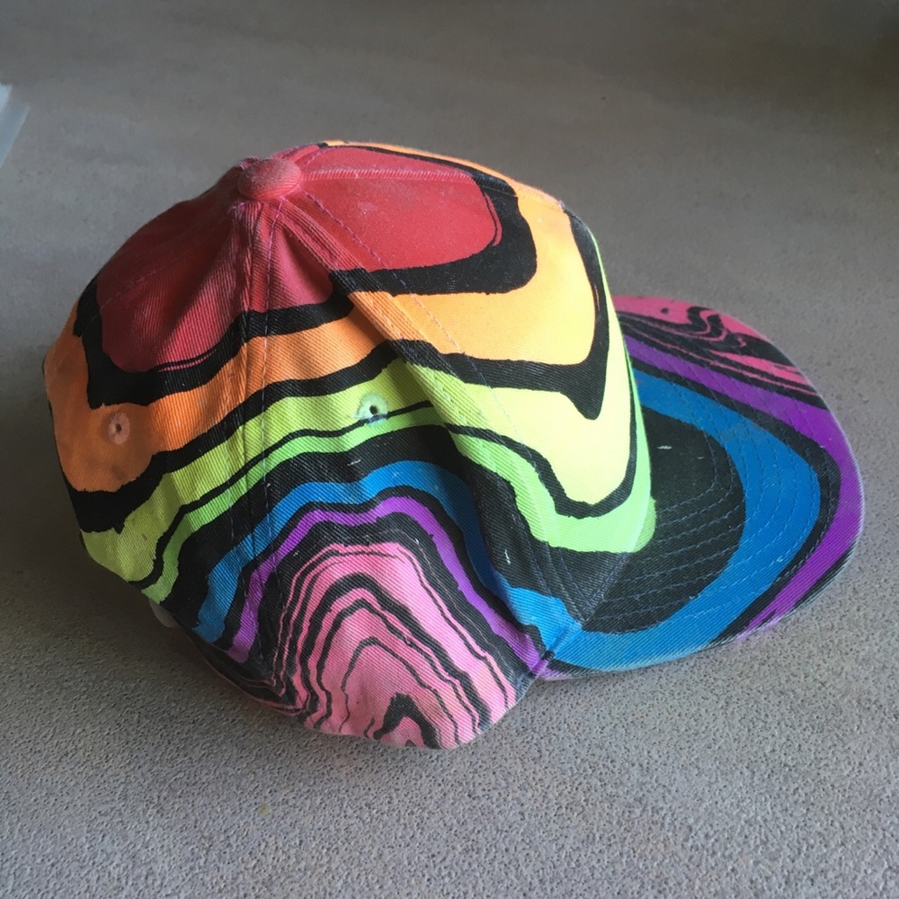 Rainbow Multicolor Hand Painted Snapback - image 1